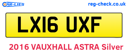 LX16UXF are the vehicle registration plates.