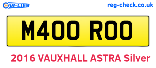 M400ROO are the vehicle registration plates.