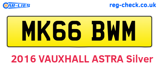 MK66BWM are the vehicle registration plates.
