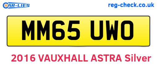 MM65UWO are the vehicle registration plates.