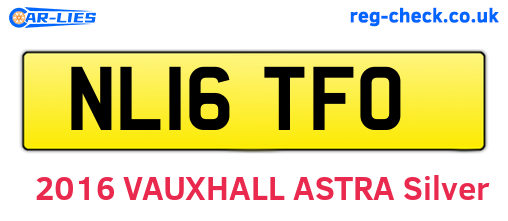 NL16TFO are the vehicle registration plates.