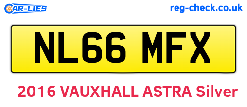 NL66MFX are the vehicle registration plates.