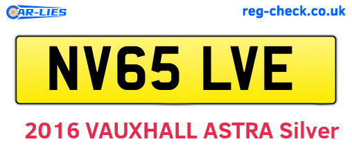 NV65LVE are the vehicle registration plates.