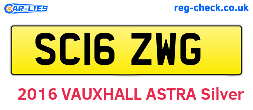 SC16ZWG are the vehicle registration plates.