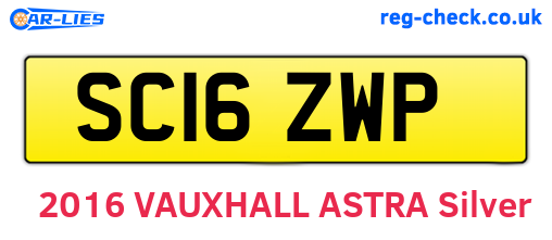 SC16ZWP are the vehicle registration plates.