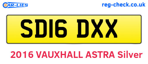 SD16DXX are the vehicle registration plates.