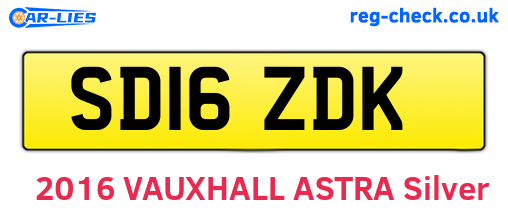 SD16ZDK are the vehicle registration plates.
