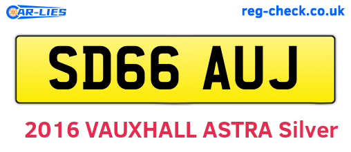 SD66AUJ are the vehicle registration plates.
