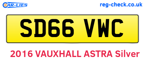 SD66VWC are the vehicle registration plates.