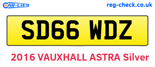 SD66WDZ are the vehicle registration plates.