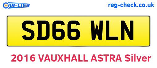 SD66WLN are the vehicle registration plates.