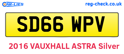 SD66WPV are the vehicle registration plates.