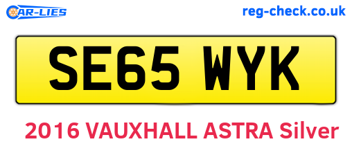 SE65WYK are the vehicle registration plates.