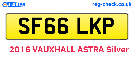SF66LKP are the vehicle registration plates.