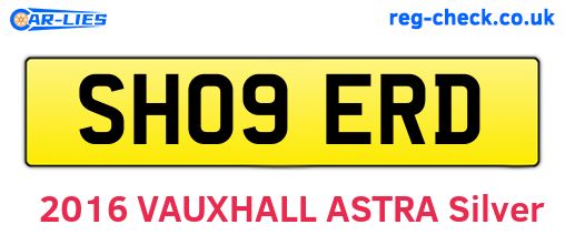 SH09ERD are the vehicle registration plates.