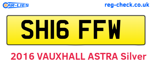 SH16FFW are the vehicle registration plates.