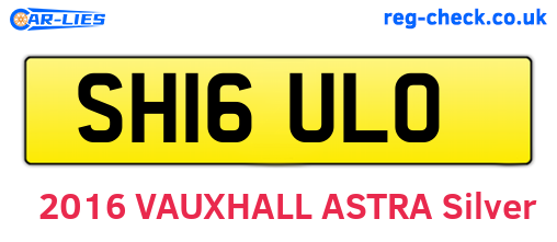 SH16ULO are the vehicle registration plates.