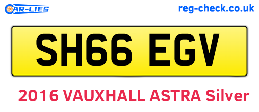 SH66EGV are the vehicle registration plates.