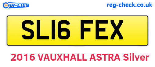 SL16FEX are the vehicle registration plates.