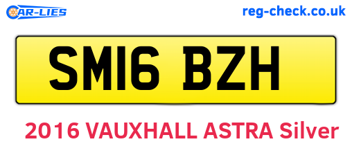 SM16BZH are the vehicle registration plates.