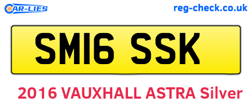 SM16SSK are the vehicle registration plates.