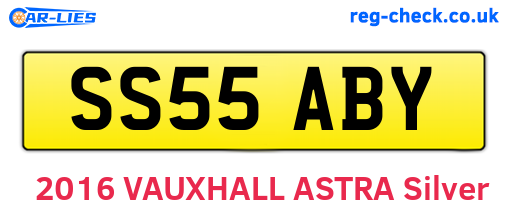 SS55ABY are the vehicle registration plates.