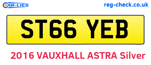 ST66YEB are the vehicle registration plates.