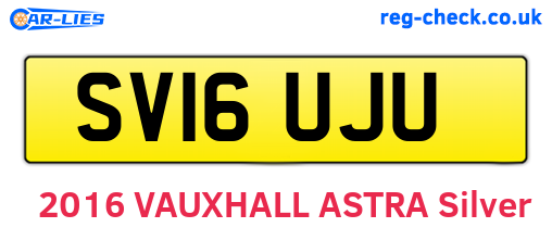 SV16UJU are the vehicle registration plates.