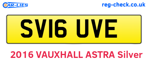 SV16UVE are the vehicle registration plates.