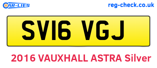 SV16VGJ are the vehicle registration plates.