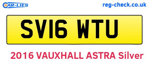SV16WTU are the vehicle registration plates.