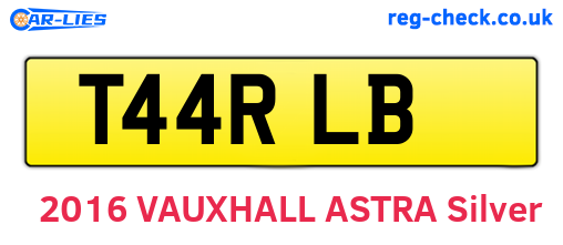 T44RLB are the vehicle registration plates.