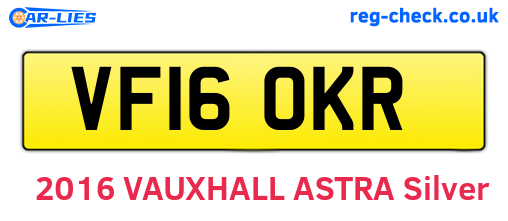 VF16OKR are the vehicle registration plates.