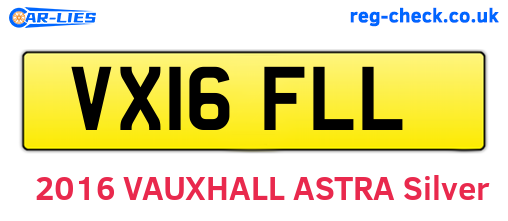 VX16FLL are the vehicle registration plates.