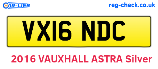 VX16NDC are the vehicle registration plates.