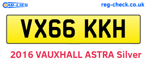 VX66KKH are the vehicle registration plates.