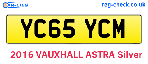 YC65YCM are the vehicle registration plates.