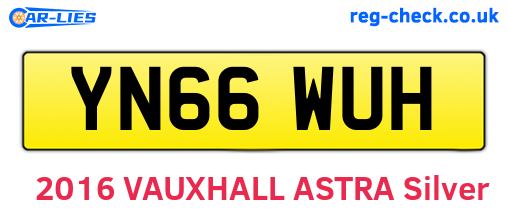 YN66WUH are the vehicle registration plates.