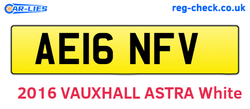 AE16NFV are the vehicle registration plates.