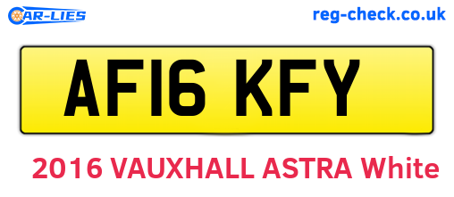 AF16KFY are the vehicle registration plates.