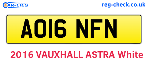 AO16NFN are the vehicle registration plates.