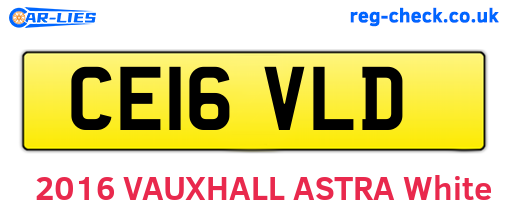 CE16VLD are the vehicle registration plates.