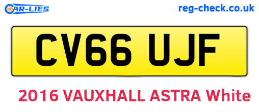 CV66UJF are the vehicle registration plates.