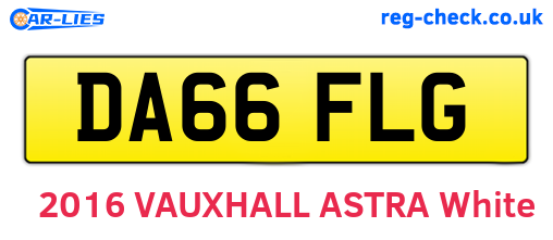 DA66FLG are the vehicle registration plates.