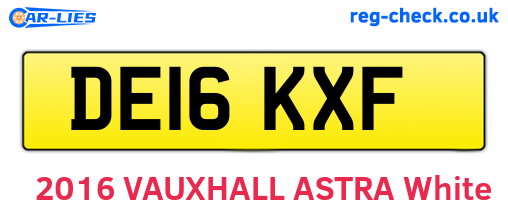 DE16KXF are the vehicle registration plates.