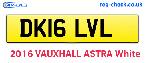 DK16LVL are the vehicle registration plates.