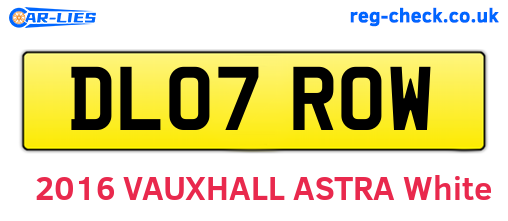 DL07ROW are the vehicle registration plates.