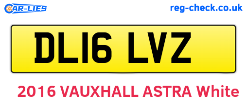 DL16LVZ are the vehicle registration plates.