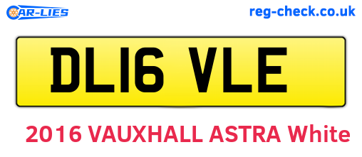 DL16VLE are the vehicle registration plates.