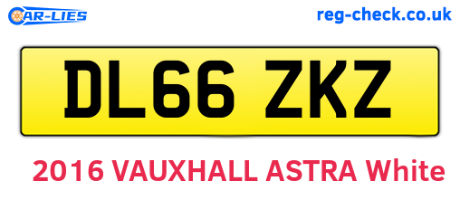 DL66ZKZ are the vehicle registration plates.